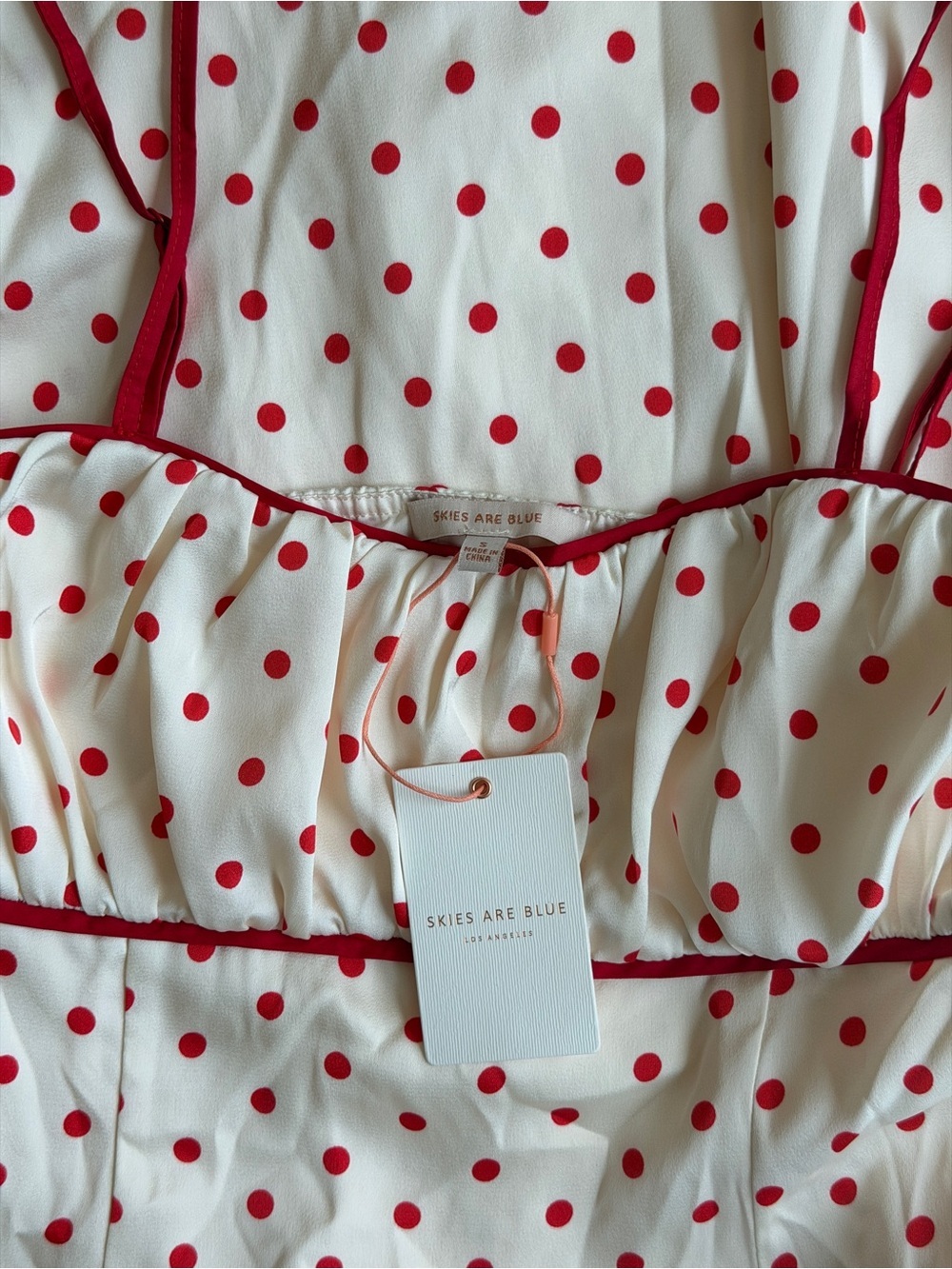 NWT Skies Are Blue Red Polka Dot Midi Dress - Picture 7 of 7